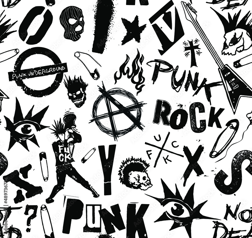 Punk Drawing Color Punk Style Drawing