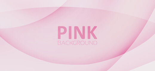 Wall Mural - Pink background with rounded translucent shapes