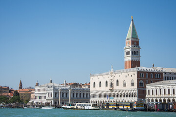 Sticker - Doge's Palace and  Campanile di San Marco  in Venice,Italy,2019