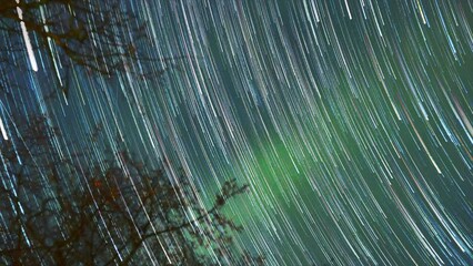 Wall Mural - Star trails in the night sky