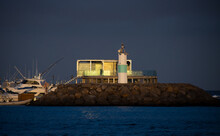 Lighthouse In Fuerteventura Canary Islands At Sunset