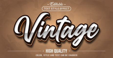 Fototapete - Editable text style effect - Vintage text style theme.