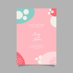 Wall Mural - Wedding invitations vector template. save the date. abstract arts design for wedding celebration. - Vector.