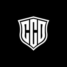 CCO Letter Logo Design With Black Background In Illustrator, Vector Logo Modern Alphabet Font Overlap Style. Calligraphy Designs For Logo, Poster, Invitation, Etc.