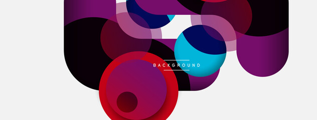 Circle and round shapes abstract background. Vector illustration for wallpaper banner background or landing page