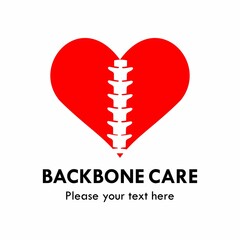 Backbone care logo template illustration