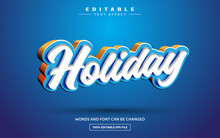 Holiday 3D Editable Text Effect Template