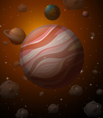 Wall Mural - Venus planet on space background
