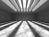 Fototapeta Perspektywa 3d - Dark Concrete Wall Architecture. Empty Room