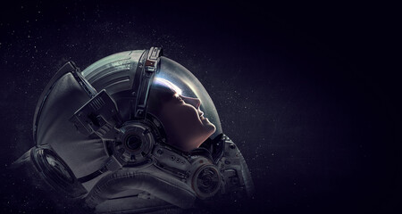 Wall Mural - astronaut and space exploration theme.