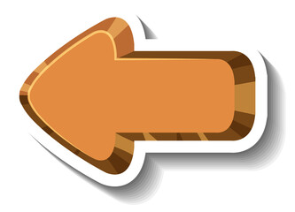 Sticker - Isolated arrow button icon in cartoon style