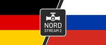Russia Suspending Nord Stream 2 With Germany. Vector Illustration