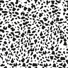 Seamless Pattern With Animal Print Dolmatian. Spots Of Black. Suitable For Printing And Textiles.