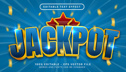 Sticker - editable text effect - jackpot 3d style concept