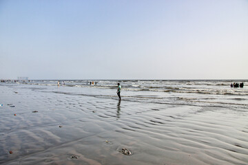 Poster - The view of Arabian sea in Clifton Beach of Karachi, Pakistan