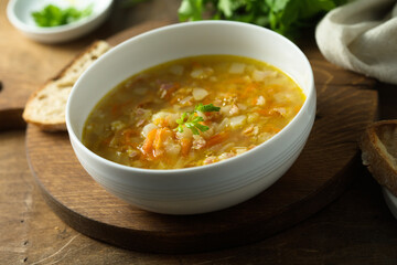 Poster - Traditional pea soup with smoked bacon