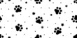 dog paw seamless pattern cat footprint polka dot french bulldog vector puppy kitten pet breed cartoon doodle repeat wallpaper tile background illustration design isolated