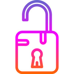 Canvas Print - Unlock Icon