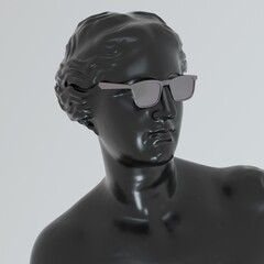 Poster - 3D illustration of a Venus Goddess with a sunglasses. Modern pop art style.