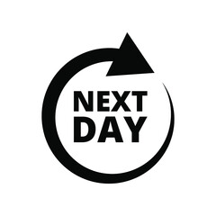 Wall Mural - Next day icon vector isolated on white background