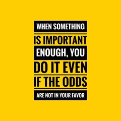 Wall Mural - Motivational quote. typography poster design concept. Black text over yellow background.
