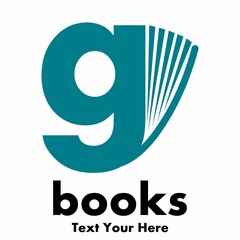 Wall Mural - book g letter vector logo template. This design use font symbol suitable for education