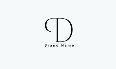 PD DP P D abstract vector logo monogram template