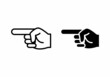 finger pointing icon vector