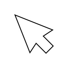 Poster - Cursor pointer icon in line style