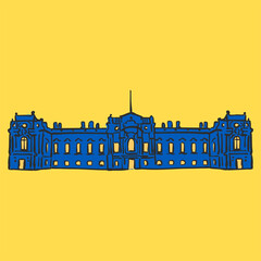 Wall Mural - Mariyinsky Palace. Blue Icon on Yellow