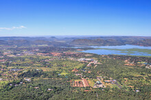 Hartbeespoort Dam Surrounded By Urban Area,  Magaliesberg Mountain, North West Province, South Africa