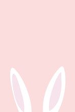 卯年　ウサギの耳　年賀状に使える　カード　コピースペース　イラスト　縦型