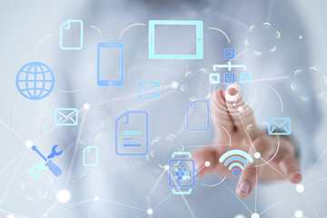 using cloud technology to send and receive files.
