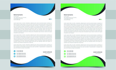 Professional and modern business letterhead vector template