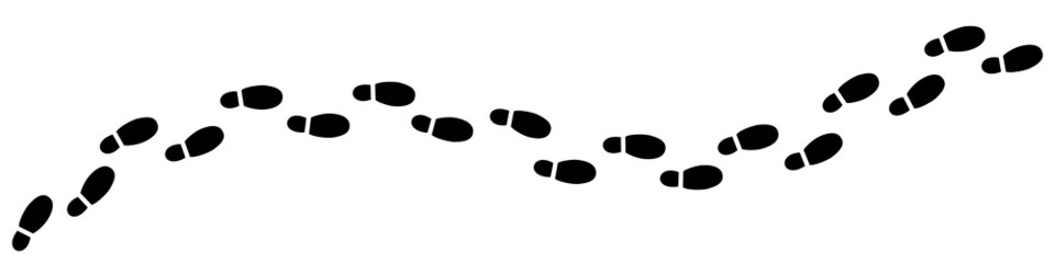 Fototapete - nvis25 NewVectorIllustrationSign nvis - sole - shoeprints . shoe vector trail . footprint . track banner . human tracks background . black transparent sign . 4to1 . AI 10 / EPS 10 . g11258