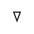 Nabla symbol vector. Vector icon of maths nabla