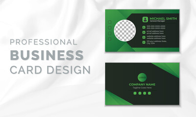 Wall Mural - Creative modern business card print template. Double-sided creative business card template.