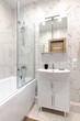 Stylish modern luxurious marble bathroom