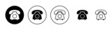 Fototapeta  - Telephone icons set. phone sign and symbol