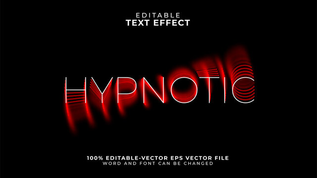Hypnotic editable text effect