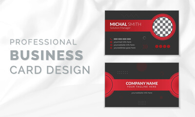 Professional Creative Marketing Agency Elegant minimal abstract design corporate company agency business card vector template