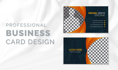 Wall Mural - Professional Creative Marketing Agency Elegant minimal abstract design corporate company agency business card vector template