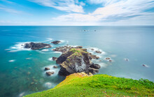 The Lizard Peninsula,clifftop And Rocky Cove In Summertime,southern Cornwall, England, United Kingdom.