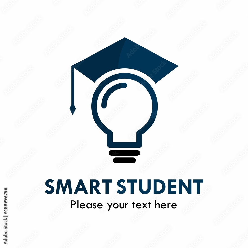 Smart student logo template illustration Stock Vector | Adobe Stock