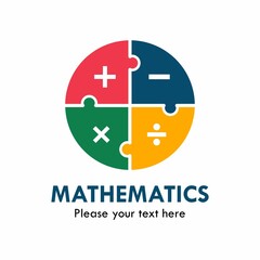 Mathematics design logo template illustration