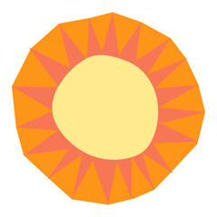 Poster - Sun vector illustration in flat color design