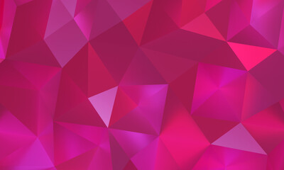 Wall Mural - vertical abstract geometric pattern pink background Triangle polygon background brings new popularity and 3D rendering trend.