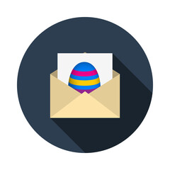 Canvas Print - Envelop With Easter Egg Icon