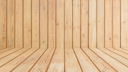 Wall Mural - Brown wood plank wall texture background