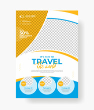 Travel Flyer Poster Editable Print Ready Template Design